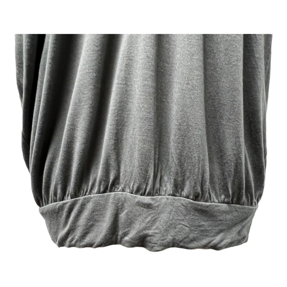 Vintage Candie's Blouse Top Size Medium Grey Pullover Embellished Draped Elegant - Picture 5 of 9